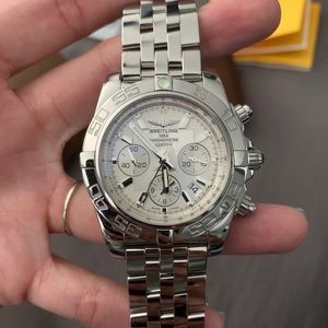 Breitling Windrider Chronomat Silver Mens Watch